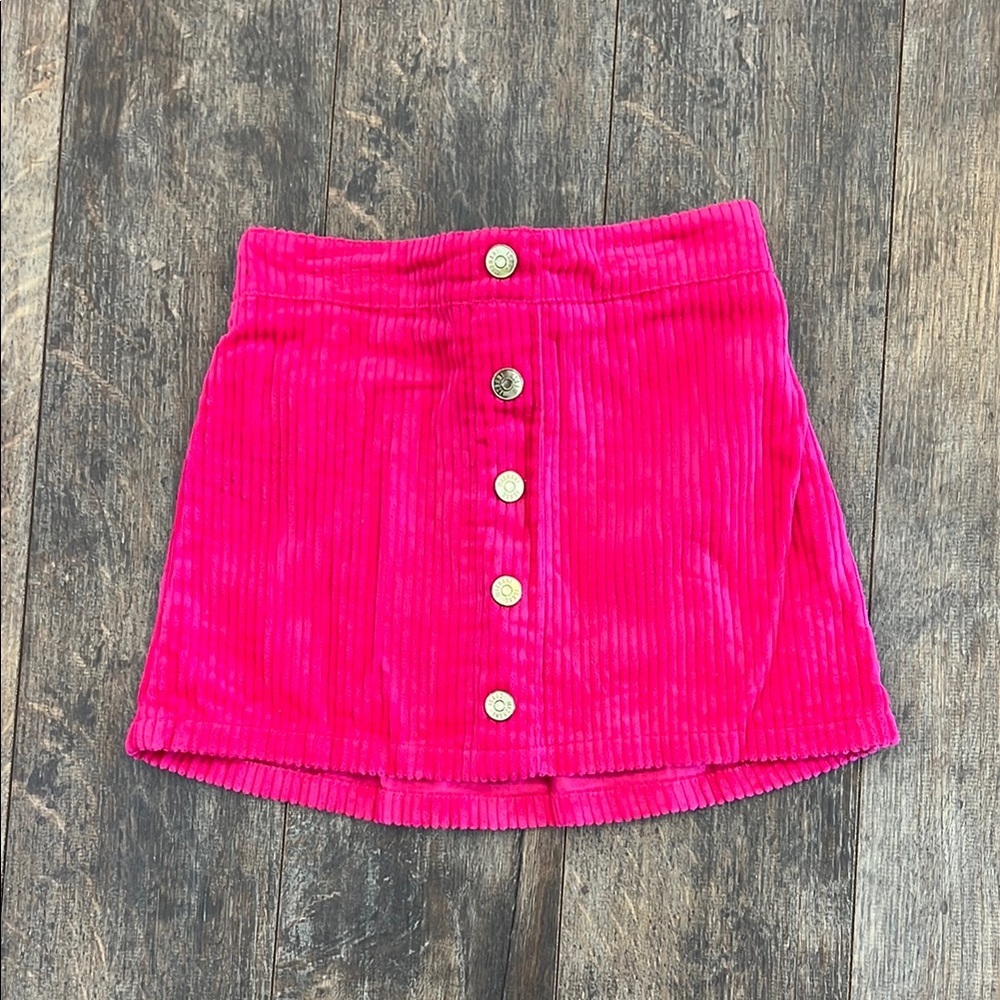 Isaac Mizrahi Pink Mini A-Line Skirt with Ribbed High-Low Style for Casual Wear
